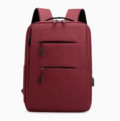 HOMEFISH Unisex Laptop Backpack, Multi-layer Zipper & Large Capacity, 13-15 Inch Business Travel Bag