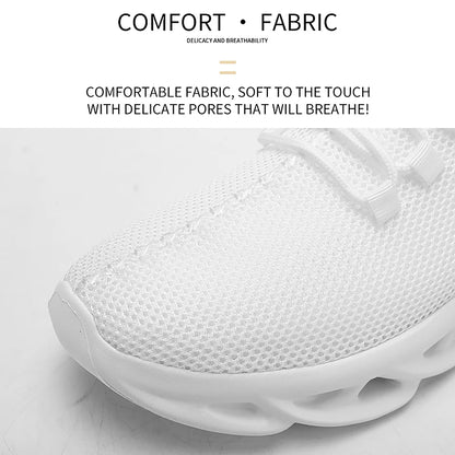 Men Sports Running Black Jogging Shoes Casual Sneakers Outdoor Breathable Mesh For Women Light Shock-absorption Black Tennis