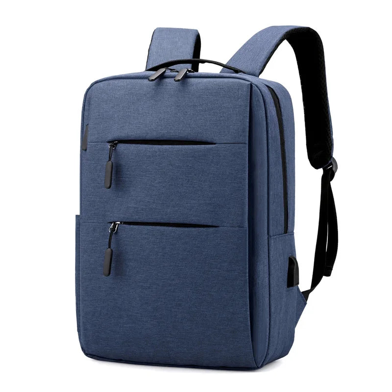 HOMEFISH Unisex Laptop Backpack, Multi-layer Zipper & Large Capacity, 13-15 Inch Business Travel Bag