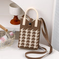 New fashion shoulder bag mini knitted mobile phone bag Korean version versatile small portable change bag messenger bag