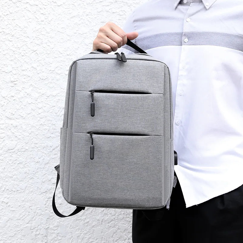 HOMEFISH Unisex Laptop Backpack, Multi-layer Zipper & Large Capacity, 13-15 Inch Business Travel Bag