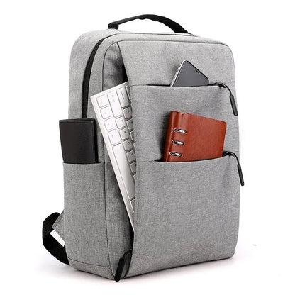 HOMEFISH Unisex Laptop Backpack, Multi-layer Zipper & Large Capacity, 13-15 Inch Business Travel Bag